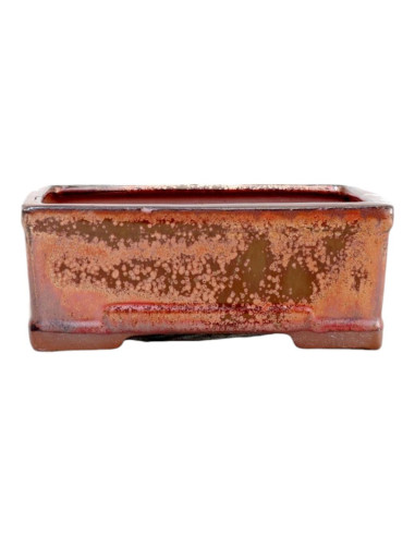 Vase de Bonsai Rectangulaire 16*12*6 cm Marron Oxyde - Yixing
