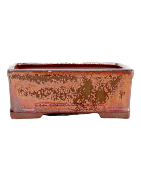 Vase de Bonsai Rectangulaire 16*12*6 cm Marron Oxyde - Yixing
