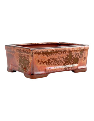 Vase de Bonsai Rectangulaire 16*12*6 cm Marron Oxyde - Yixing