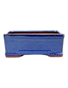 Rechteckiger Bonsai-Topf 17,5*13,5*7 cm Blau - Yixing