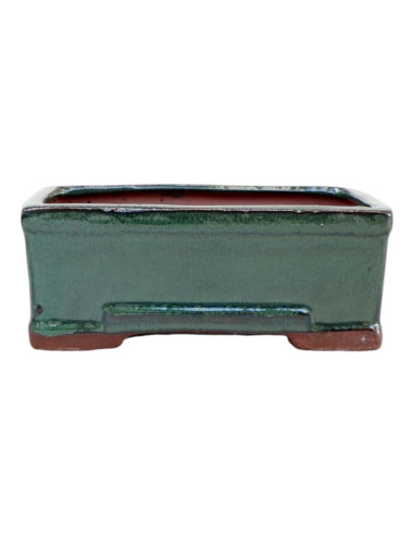 Vaso de Bonsai Retangular 16*12*6 cm Verde - Yixing