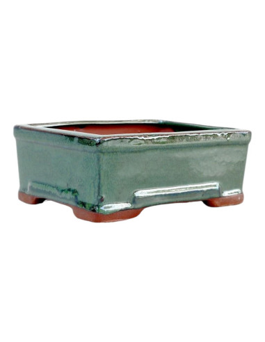 Vaso de Bonsai Retangular 16*12*6 cm Verde - Yixing