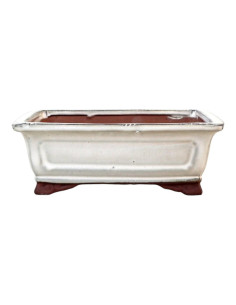 Rechteckiger Bonsai-Topf 32*25,5*11,5 cm Creme - Yixing