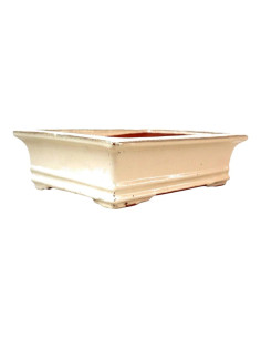 Vaso di Bonsai Rettangolare 24,5*18,5*9,5 cm Crema - Yixing 2