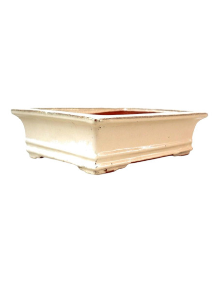 Rechteckiger Bonsai-Topf 29*22,5*11,5 cm Creme - Yixing