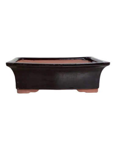 Vaso de Bonsai Rectangular 30.5*24*9 cm Preto - Yixing