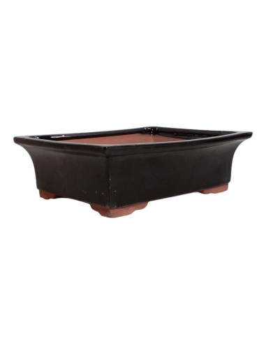 Rechteckiger Bonsai-Topf 30,5*24*9 cm Schwarz - Yixing