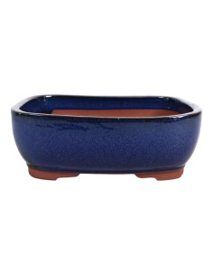 Pot de Bonsai Rectangulaire 15,5*11,5*5 cm Bleu - Yixing