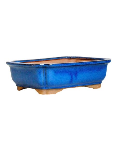 Vaso de Bonsai rechteckig 15,5*11,5*5 cm Blau - Yixing