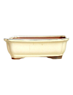 Vase de Bonsai Rectangulaire 15,5*11,5*5 cm Crème - Yixing