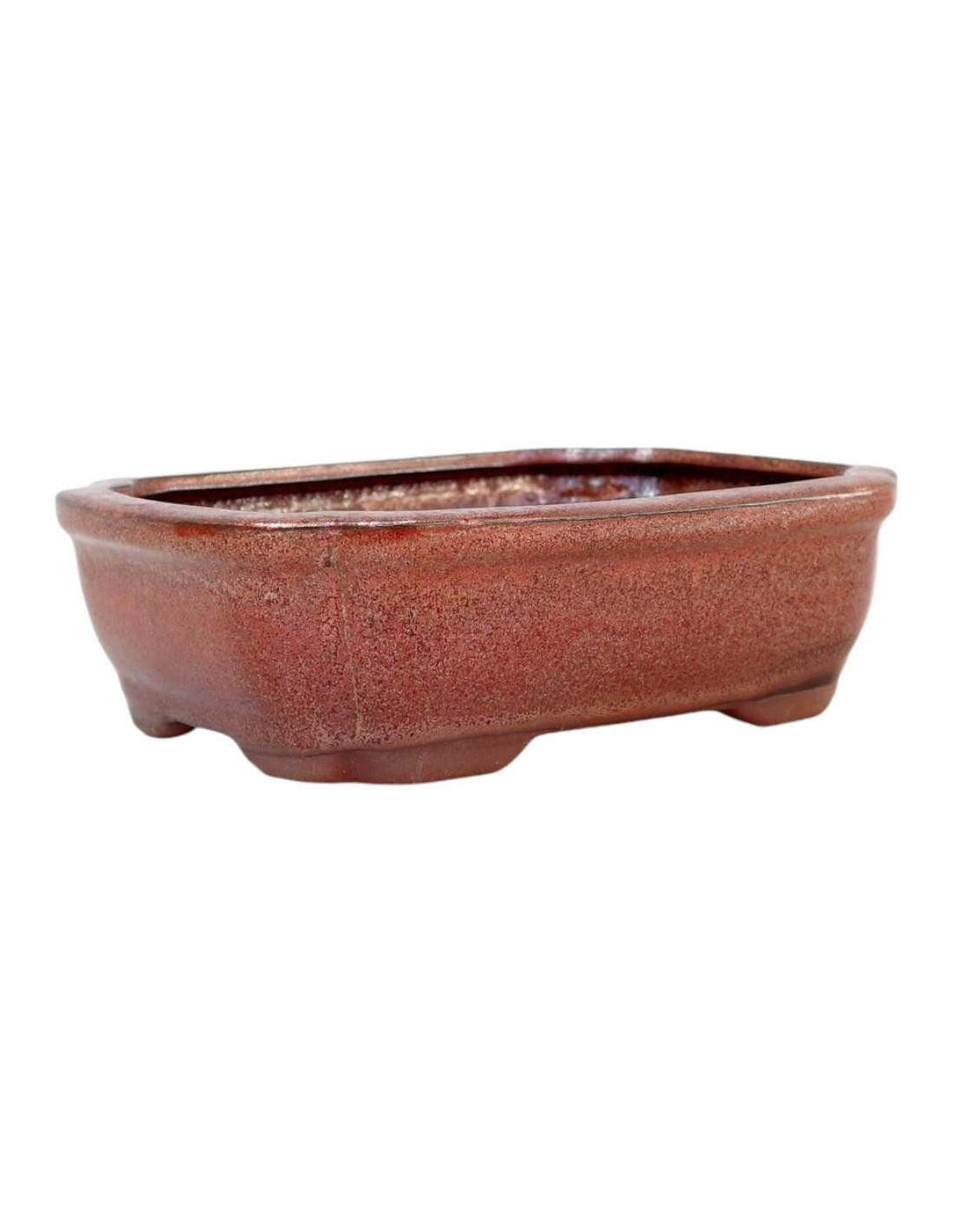 Rectangular Bonsai Pot 30.5*25*8 cm Rust Brown - Yixing