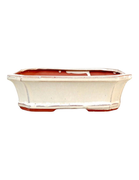 Pot de Bonsai Rectangulaire 18,5*14,5*7 cm Crème - Yixing