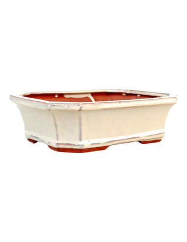 Rectangular Bonsai Pot 18.5*14.5*7 cm Cream - Yixing