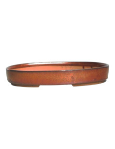 Vaso di Bonsai Ovale 40*28*5,3 cm Marrone Ossido - Yixing