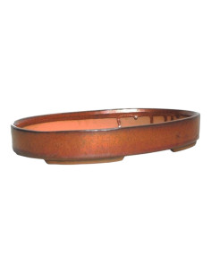 Vaso di Bonsai Ovale 40*28*5,3 cm Marrone Ossido - Yixing 2