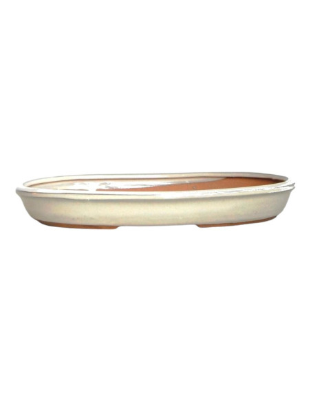 Vaso de Bonsai Oval 40*32*6 cm Creme - Yixing