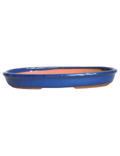 Oval Bonsai Pot 44*34*6.5 cm Blue - Yixing