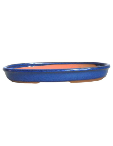 Oval Bonsai Pot 44*34*6.5 cm Blue - Yixing