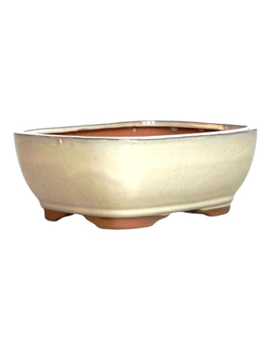 Rectangular Bonsai Pot 18*13.5*6.5 cm Cream - Yixing