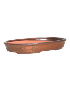 Vaso de Bonsai Oval 54*41*7,5 cm Castanho Oxido - Yixing 2