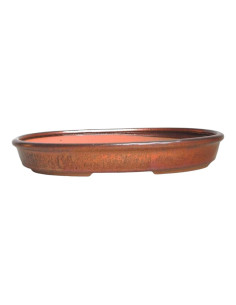 Maceta de Bonsái Ovalada 44*34*6,5 cm Marrón Óxido - Yixing