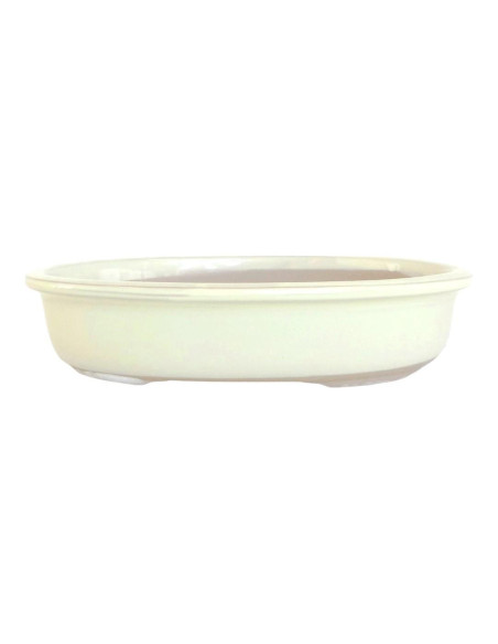 Maceta de Bonsái Ovalada 41*33*6 cm Crema - Japón