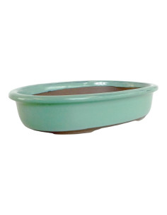 Oval Bonsai Pot 45*34.5*6 cm Green - Japan 2