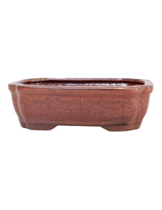 Rechteckiger Bonsai-Gefäß 35*26,5*9 cm Braun Oxid - Yixing