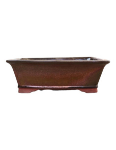 Pot de Bonsai Rectangulaire 37,5*29*11,5 cm Marron Oxyde - Yixing