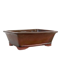 Rectangular Bonsai Pot 37.5*29*11.5 cm Brown Oxide - Yixing 2