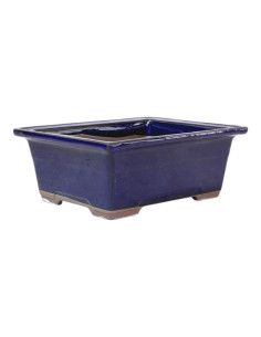 Vase à bonsaï rectangulaire 21,5*17,5*7,5 cm bleu - Japon 2