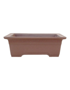 Rechteckiger Bonsai-Kasten 21,5*17,5*7,5 cm ohne Glasur - Japan