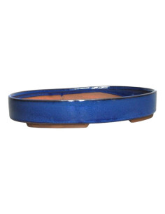 Oval Bonsai Pot 25*17.5*4 cm Blue - Yixing 2