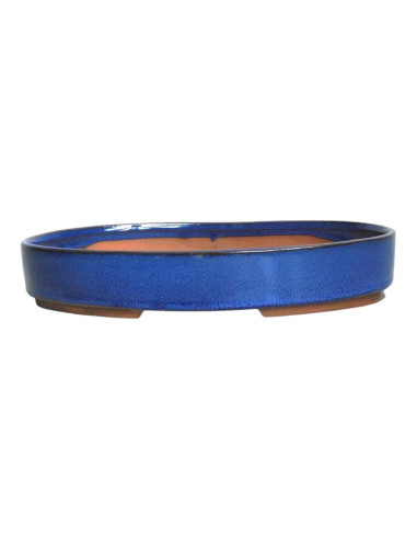 Maceta de Bonsái Ovalada 34*24*4,6 cm Azul - Yixing