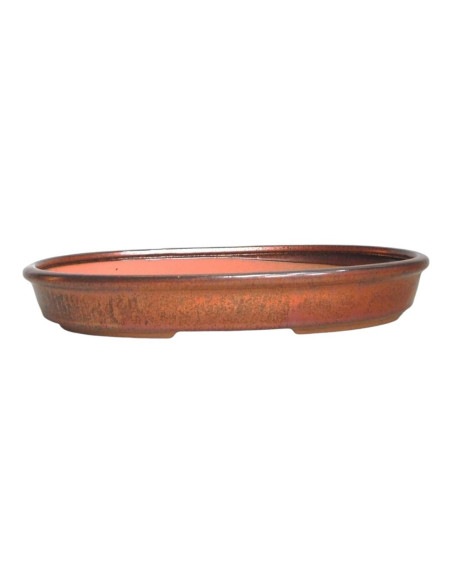 Vaso de Bonsai Oval 30,5*20,5*4,5 cm Castanho Oxido - Yixing