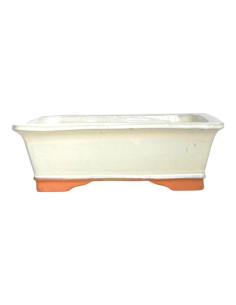 Vaso di Bonsai Rettangolare 21*16*8 cm Crema - Yixing