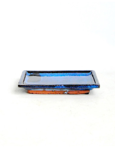 Saucer Rectangular Ceramic 18*11*2 cm Blue | Luso Bonsai