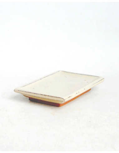 Prato Cerâmico Rectangular 18*11*2 cm Creme