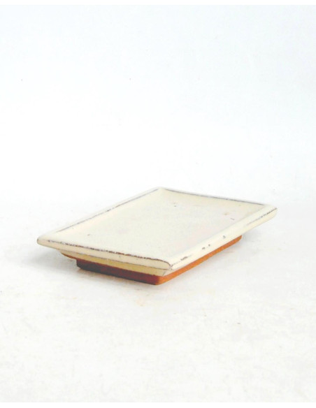 Prato Cerâmico Rectangular 18*11*2 cm Creme