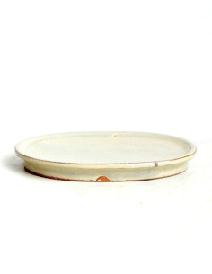 Prato Cerâmico Oval 15,5*11*1,5 cm Creme