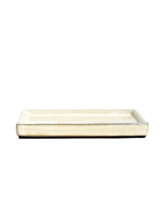 Piatto in ceramica rettangolare 21*15,3*2 cm crema