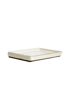 Piatto in ceramica rettangolare 21*15,3*2 cm crema 2