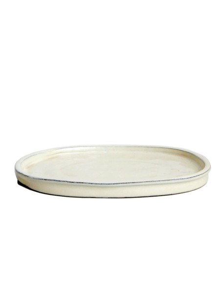 Plat Céramique Ovale 21*17*2 cm Crème