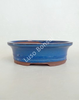 Vaso Oval 21,5x17,5x7 cm Azul
