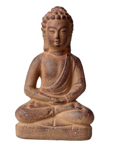 Grande Buddha in Ceramica "Seduto" - Marrone - 39*20*12 cm