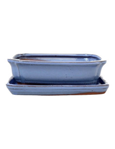 Rechteckiger Bonsai-Topf mit Unterteller 16*12*5 cm Lila - Yixing