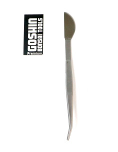 Gebogene Pinzette und Spatel für Bonsai - 220 mm - Goshin
