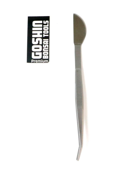 Pinza Curva e Spatola da Bonsai - 220 mm - Goshin