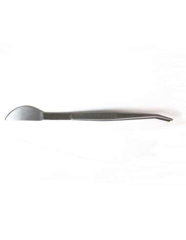 Gebogene Pinzette und Bonsai-Spatel - 220 mm - Goshin