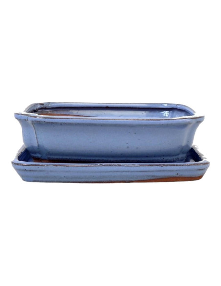 Vaso di Bonsai Rettangolare + Piatto 43*34*12 cm Viola - Yixing